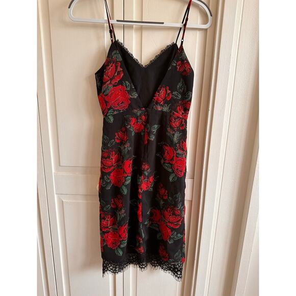 Lovers + Friends Floral Satin Dress Size XS - Picture 2 of 6
